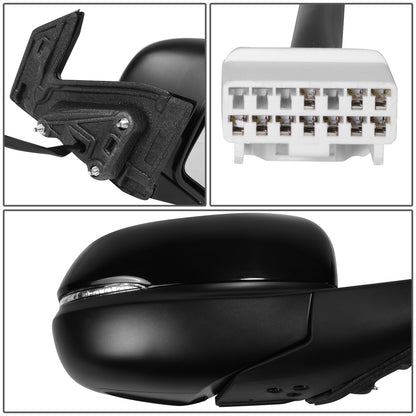 RETROVISOR MIRROR - OE STYLE - HONDA PILOT 19-22 - HONDA PASSPORT 19-24 - WITH POWER WITH HEATED WITH SIGNAL WITH MEMORY - PASSENGER SIDE - PAINT TO MATCH - BLACK