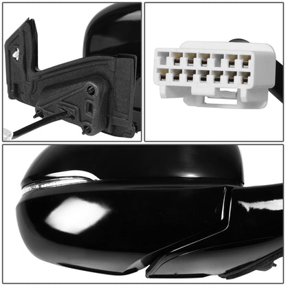 RETROVISOR MIRROR - OE STYLE - HONDA PILOT 19-22 - HONDA PASSPORT 19-24 - WITH POWER FOLD WITH HEATED WITH SIGNAL WITH MEMORY - PASSENGER SIDE - PAINT TO MATCH - BLACK