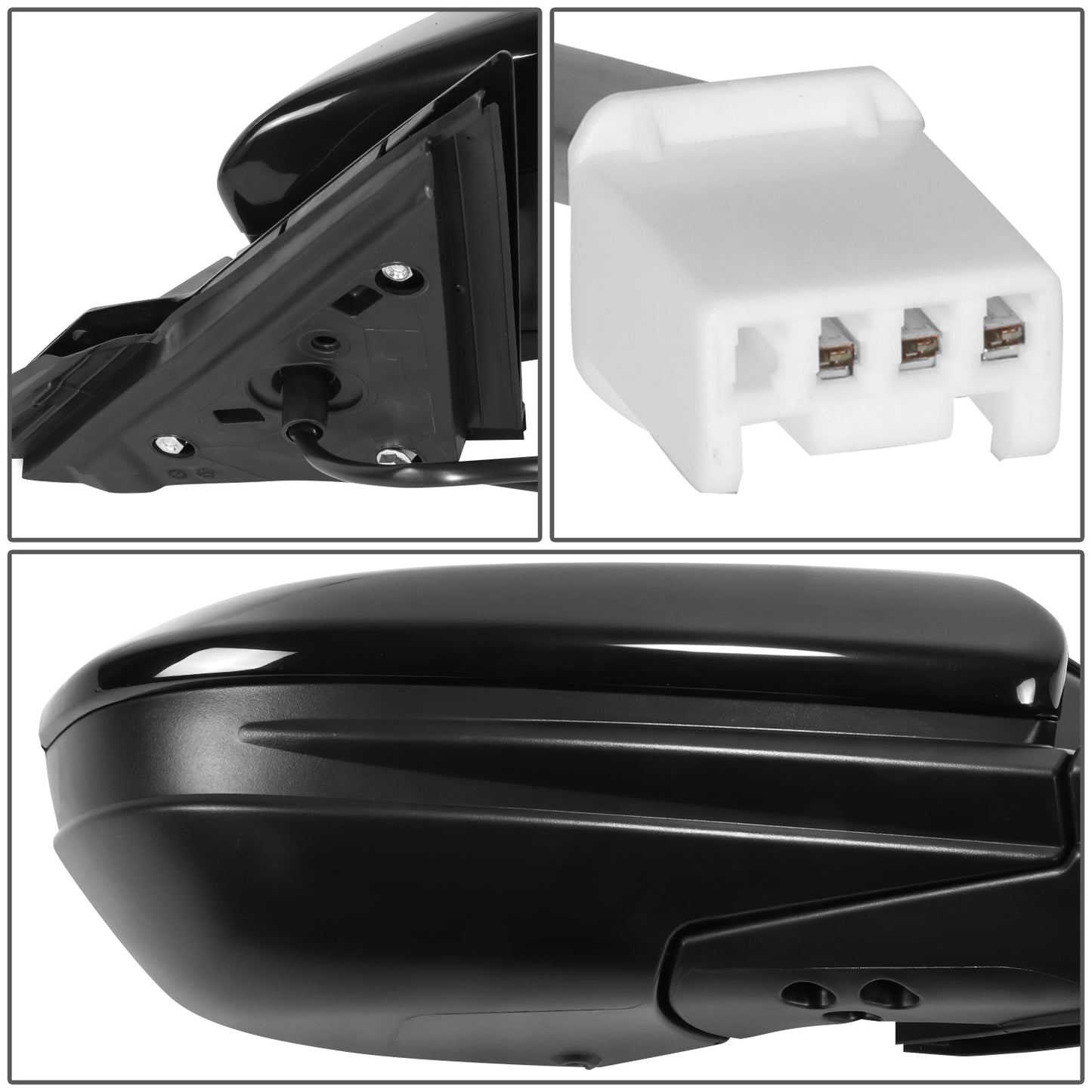 RETROVISOR MIRROR - OE STYLE - HONDA CIVIC 17-21 - WITH POWER - PASSENGER SIDE - PAINT TO MATCH - BLACK