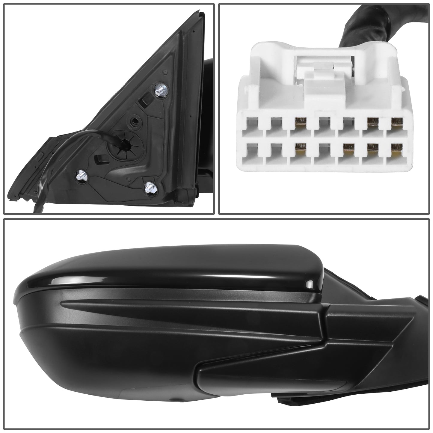 RETROVISOR MIRROR - OE STYLE - HONDA INSIGHT 21-22 - WITH POWER WITH HEATED GLASS - PASSENGER SIDE - PAINT TO MATCH - BLACK