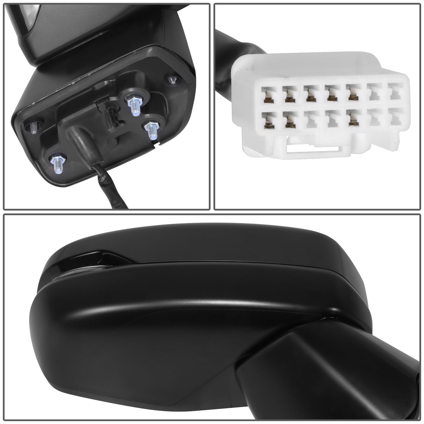 RETROVISOR MIRROR - OE STYLE - HONDA CR-V 23-24 - WITH POWER WITH HEATED WITH SIGNAL WITH BLIND SPOT - PASSENGER SIDE - PAINT TO MATCH - BLACK