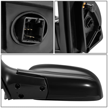 RETROVISOR MIRROR - OEM - 01-06 HYUNDAI SANTA FE - POWERED - HEATED - POWER FOLDING - BLACK MATERIAL - LEFT