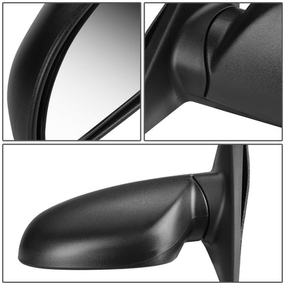 RETROVISOR MIRROR - OEM - 02-05 HYUNDAI ACCENT - POWERED - HEATED - TEXTURED - BLACK - LEFT