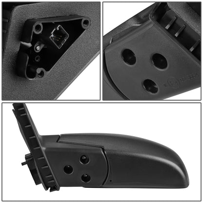 RETROVISOR MIRROR - OEM - 02-05 HYUNDAI ACCENT - POWERED - HEATED - TEXTURED - BLACK - LEFT