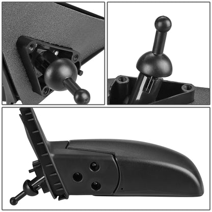 RETROVISOR MIRROR - OEM - 02-05 HYUNDAI ACCENT - MANUAL - TEXTURED - BLACK - LEFT