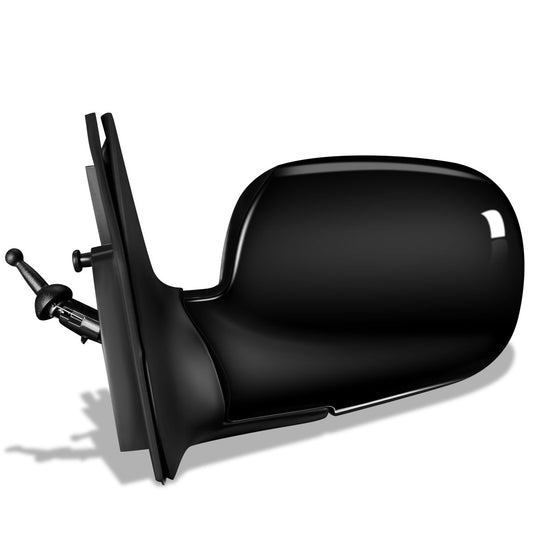 RETROVISOR MIRROR - OEM - 01-06 HYUNDAI SANTA FE - MANUAL - PAINTABLE - BLACK - LEFT