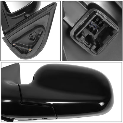 RETROVISOR MIRROR - OE STYLE - HYUNDAI SANTA FE 03-04 - WITH POWER WITH HEATED GLASS - DRIVER SIDE - PAINT TO MATCH - BLACK