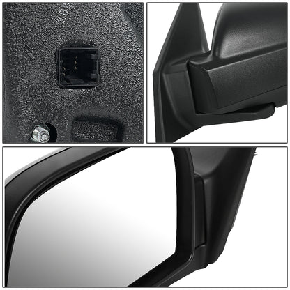 RETROVISOR MIRROR - OEM - 05-09 HYUNDAI TUCSON - POWERED - HEATED - TEXTURED - BLACK - LEFT