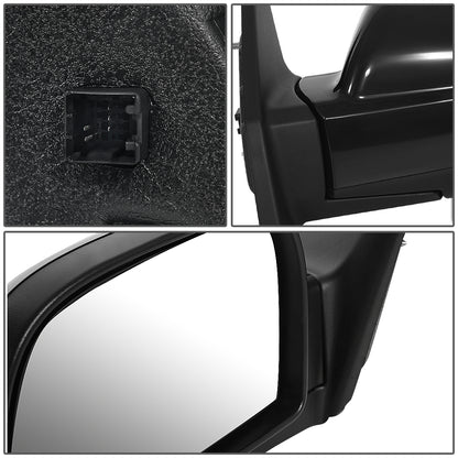 RETROVISOR MIRROR - OEM - 05-09 HYUNDAI TUCSON - POWERED - HEATED - PAINTABLE - BLACK - LEFT