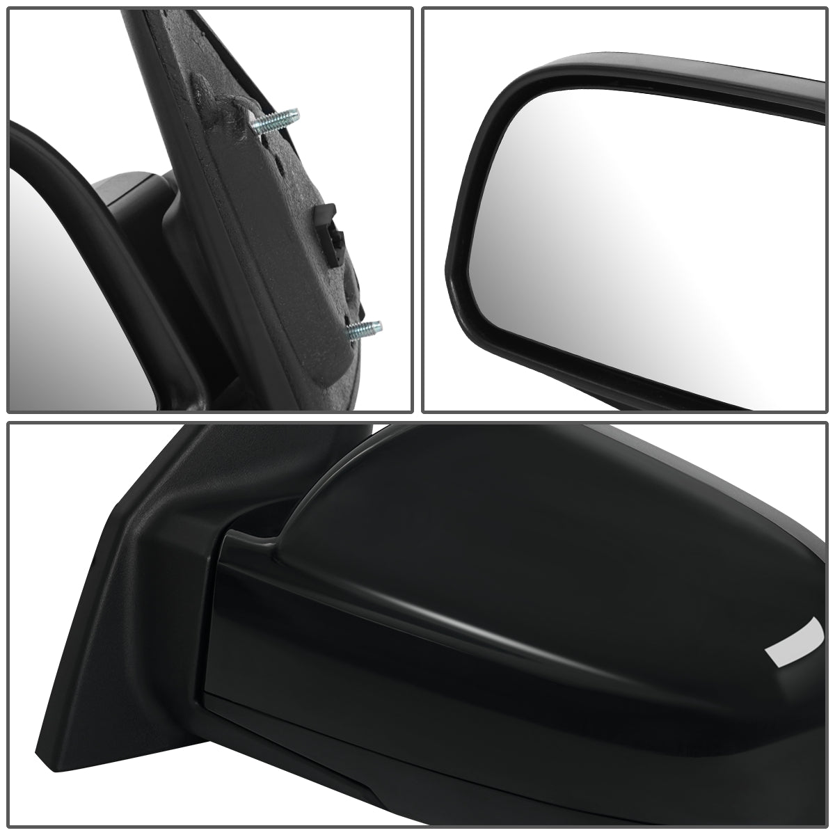 RETROVISOR MIRROR - OEM - 05-09 HYUNDAI TUCSON - POWERED - PAINTABLE - BLACK - LEFT