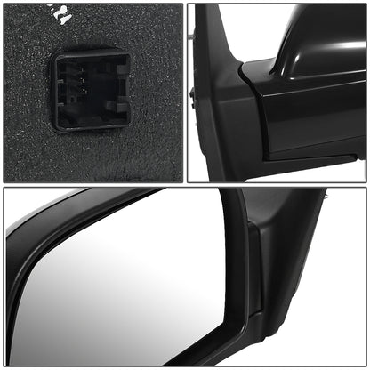 RETROVISOR MIRROR - OEM - 05-09 HYUNDAI TUCSON - POWERED - PAINTABLE - BLACK - LEFT