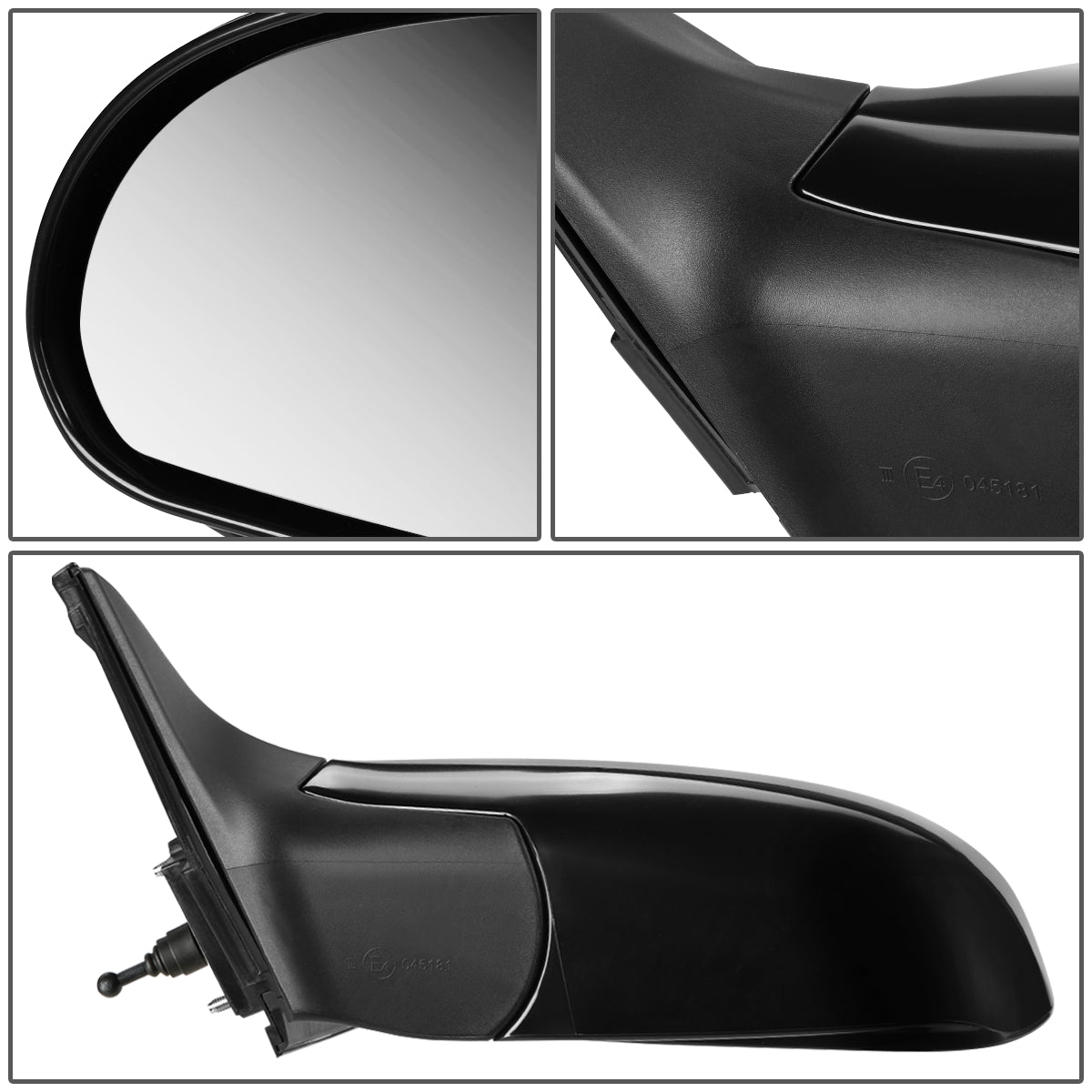 RETROVISOR MIRROR - OEM - 07-10 HYUNDAI ELANTRA - MANUAL - BLACK - LEFT