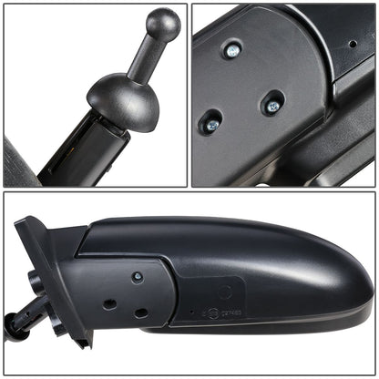 RETROVISOR MIRROR - OEM - 06-09 HYUNDAI ACCENT - MANUAL - TEXTURED - BLACK - LEFT