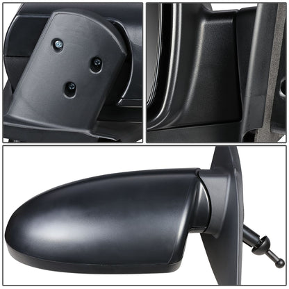 RETROVISOR MIRROR - OEM - 06-09 HYUNDAI ACCENT - MANUAL - TEXTURED - BLACK - LEFT