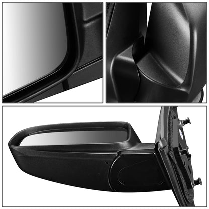 RETROVISOR MIRROR - OEM - 07-12 HYUNDAI SANTA FE - POWERED - HEATED - TEXTURED - BLACK - LEFT