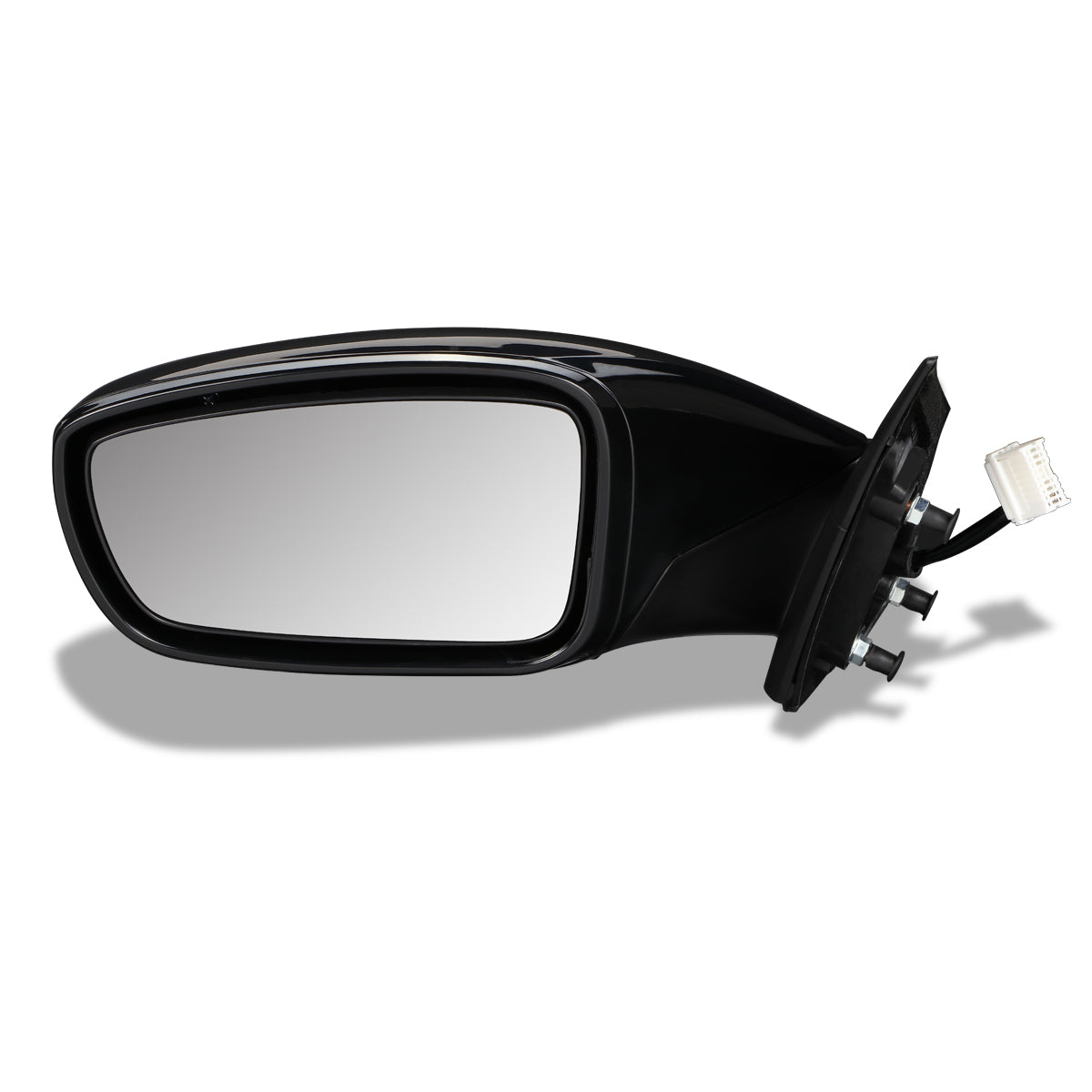 RETROVISOR MIRROR - OEM - 11-14 HYUNDAI SONATA - POWERED - FOLDING - BLACK MATERIAL - LEFT