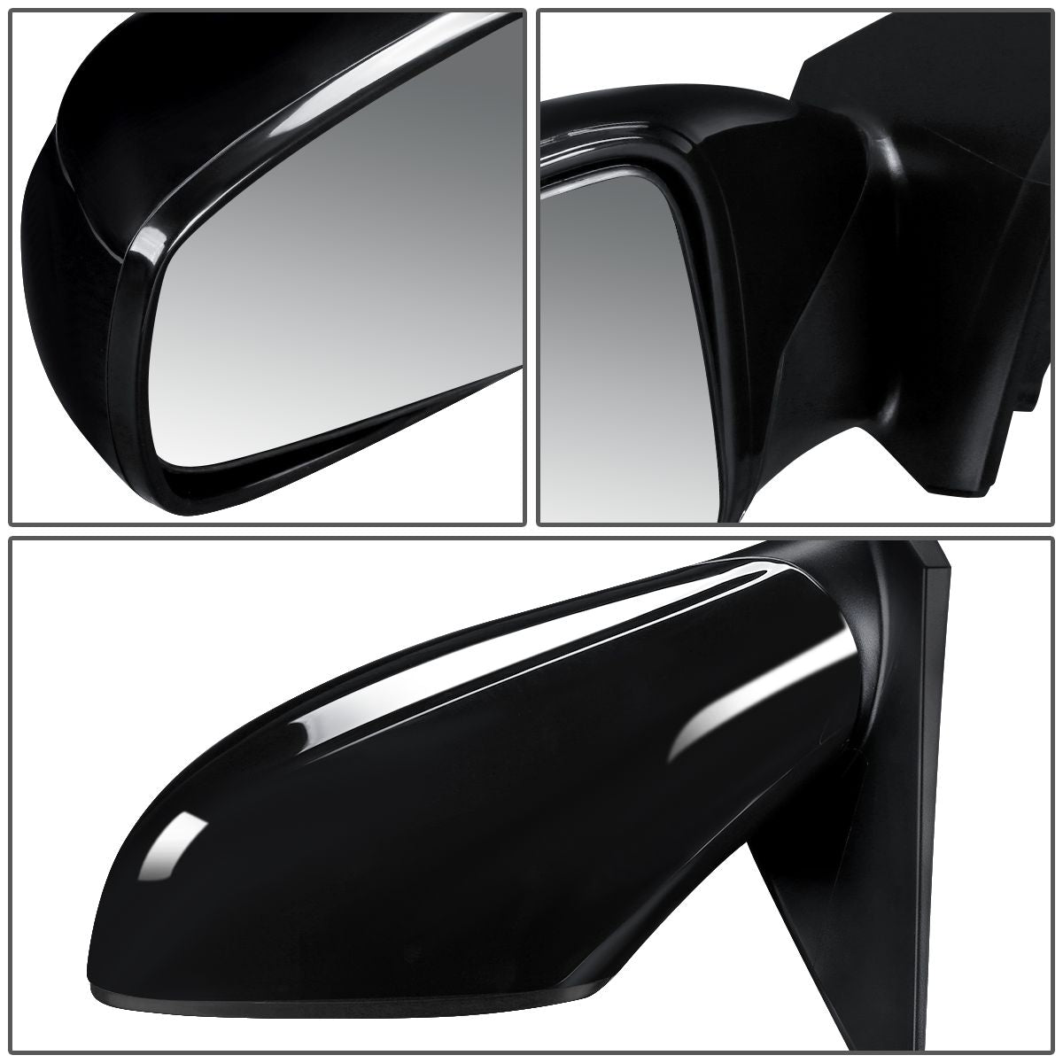 RETROVISOR MIRROR - OEM - 11-14 HYUNDAI SONATA - POWERED - HEATED - PAINTABLE - BLACK - LEFT