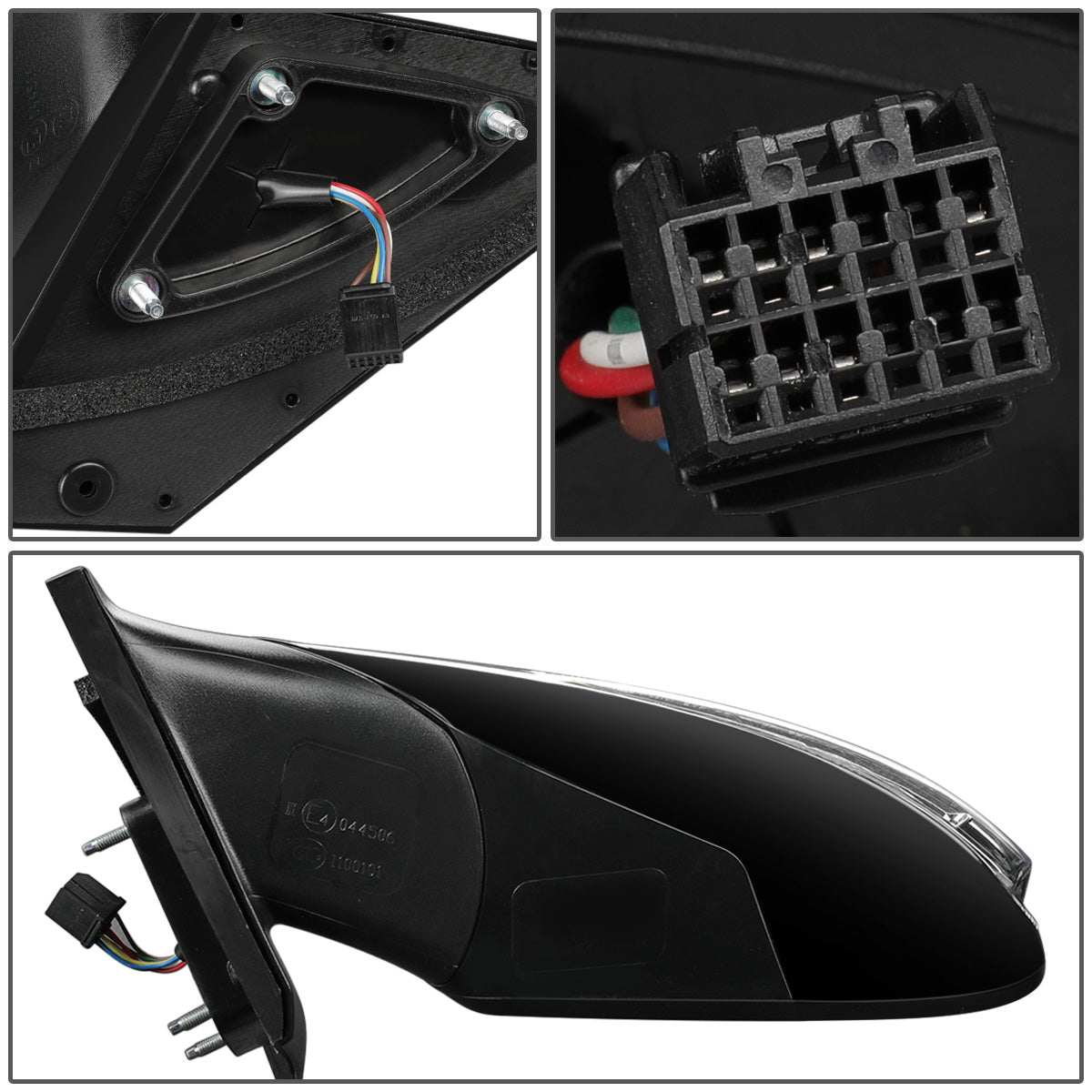 RETROVISOR MIRROR - OEM - 11-14 HYUNDAI SONATA - POWERED - W/ SIGNAL LIGHT - FOLDING - BLACK MATERIAL - LEFT