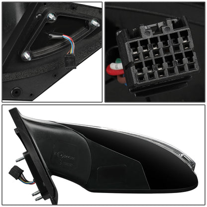 RETROVISOR MIRROR - OEM - 11-14 HYUNDAI SONATA - POWERED - W/ SIGNAL LIGHT - FOLDING - BLACK MATERIAL - LEFT