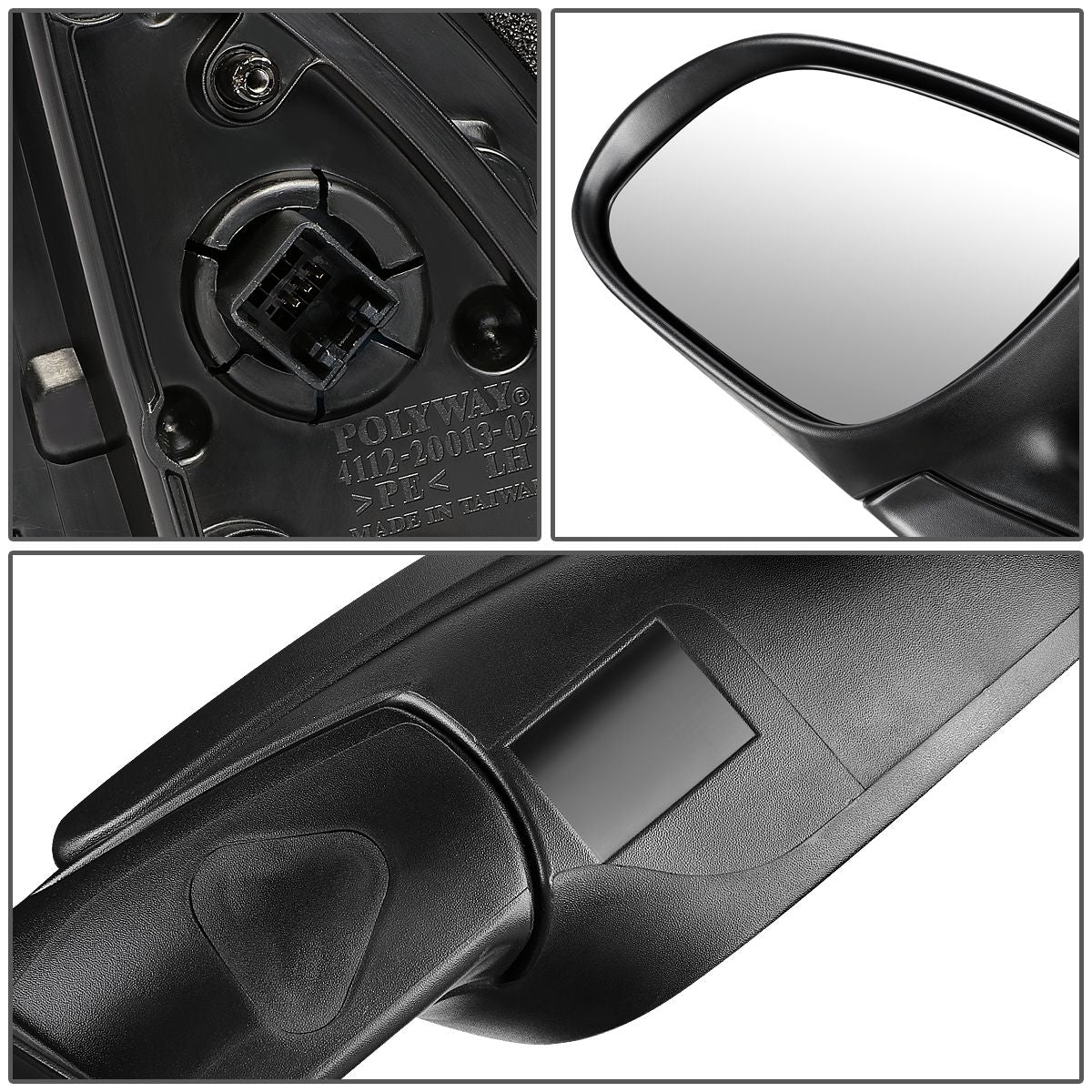 RETROVISOR MIRROR - OEM - 10-11 HYUNDAI ACCENT - POWERED - BLACK - LEFT