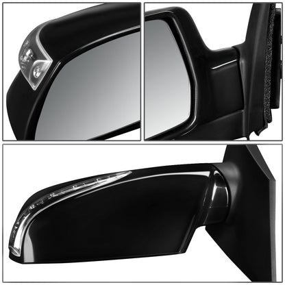 RETROVISOR MIRROR - OEM - 10-15 HYUNDAI TUCSON - POWERED - TEXTURED - BLACK - LEFT