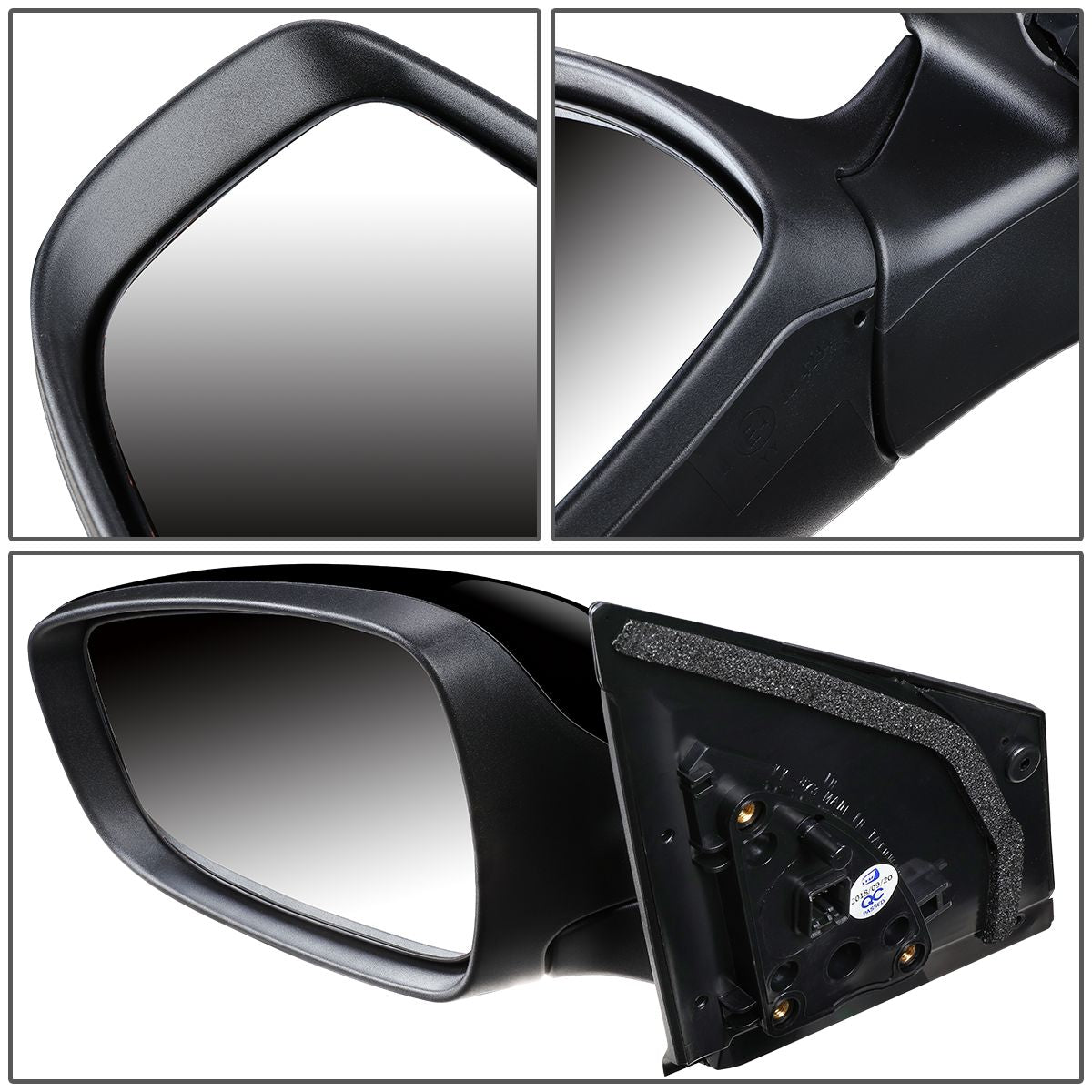 RETROVISOR MIRROR - OEM - 12-17 HYUNDAI ACCENT - POWERED - BLACK - LEFT