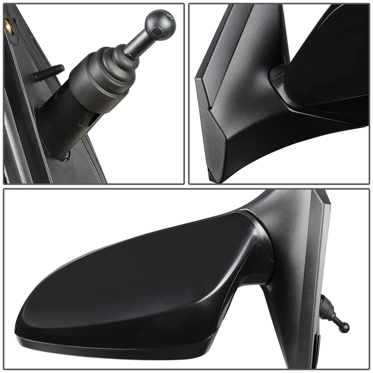 RETROVISOR MIRROR - OEM - 12-17 HYUNDAI ACCENT - MANUAL - BLACK - LEFT