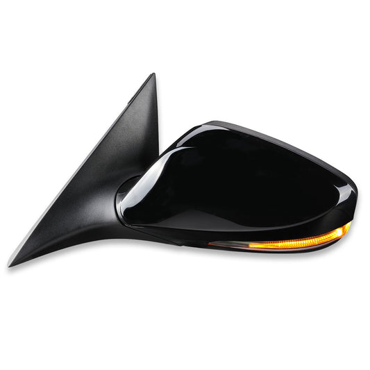 RETROVISOR MIRROR - OEM - 13-14 HYUNDAI VELOSTER WITH PANORAMIC SUNROOF - POWERED - HEATED - TEXTURED - BLACK - LEFT