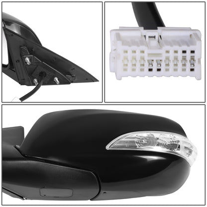 RETROVISOR MIRROR - OE STYLE - HYUNDAI GENESIS COUPE 2010-2016 - WITH POWER WITH TURN SIGNAL - DRIVER LEFT SIDE - BLACK