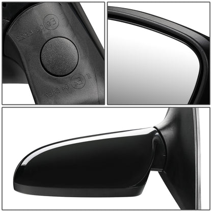 RETROVISOR MIRROR - OEM - 07-10 HYUNDAI ELANTRA - POWERED - HEATED - FOLDING - BLACK MATERIAL - LEFT