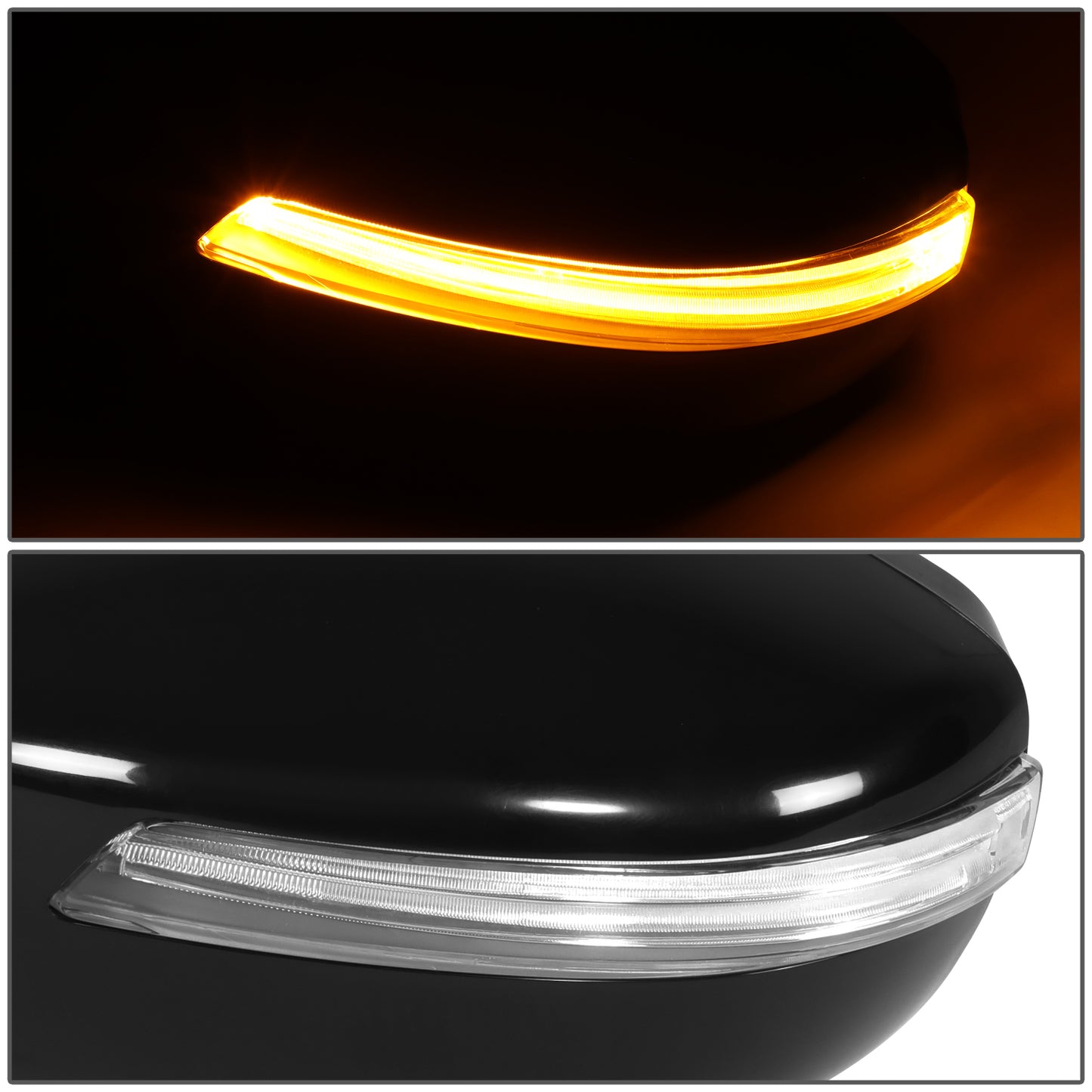 RETROVISOR MIRROR - OE STYLE - HYUNDAI GENESIS 2009-2014 - WITH POWER WITH HEATED GLASS WITH TURN SIGNAL - DRIVER LEFT SIDE - BLACK