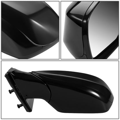 RETROVISOR MIRROR - OEM - 13-16 HYUNDAI SANTA FE - POWERED - FOLDING - BLACK MATERIAL - LEFT