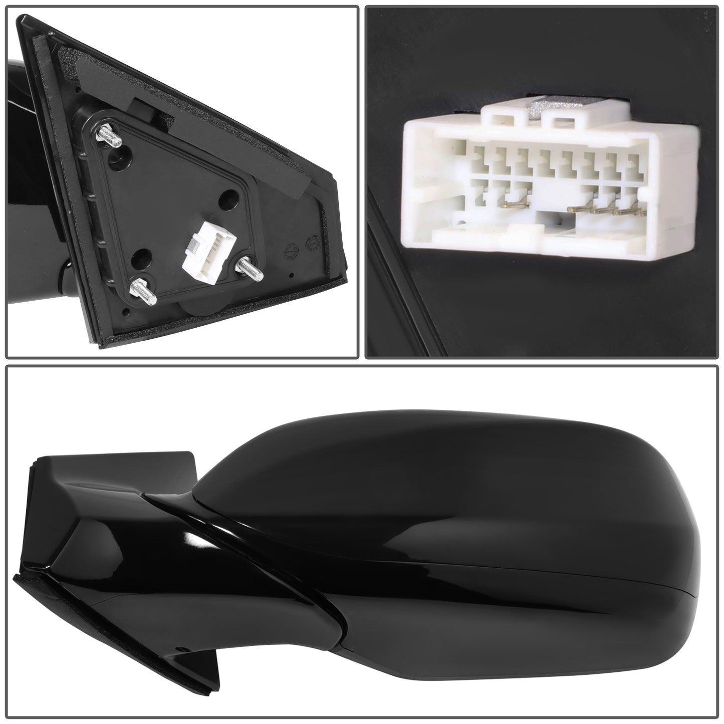 RETROVISOR MIRROR - OE STYLE - HYUNDAI SANTA FE SPORT 13-16 - WITH POWER WITH HEATED GLASS - DRIVER SIDE - PAINT TO MATCH - BLACK