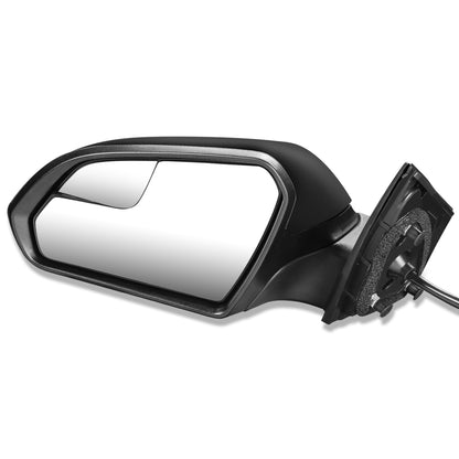 RETROVISOR MIRROR - OEM - 15-17 HYUNDAI SONATA - POWERED - HEATED - FOLDING - W/ SPOTTER GLASS - BLACK MATERIAL - LEFT