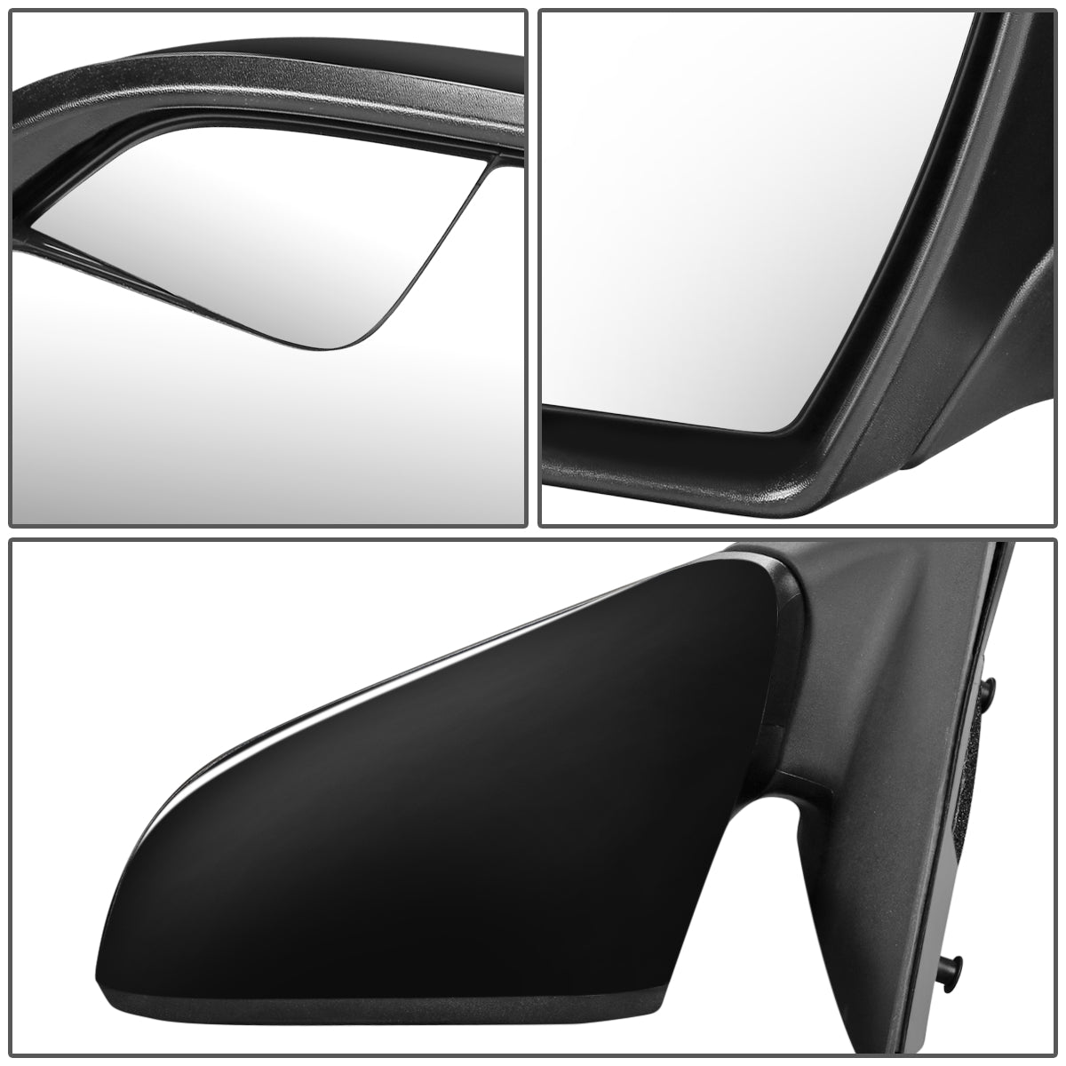 RETROVISOR MIRROR - OEM - 15-17 HYUNDAI SONATA - POWERED - HEATED - FOLDING - W/ SPOTTER GLASS - BLACK MATERIAL - LEFT