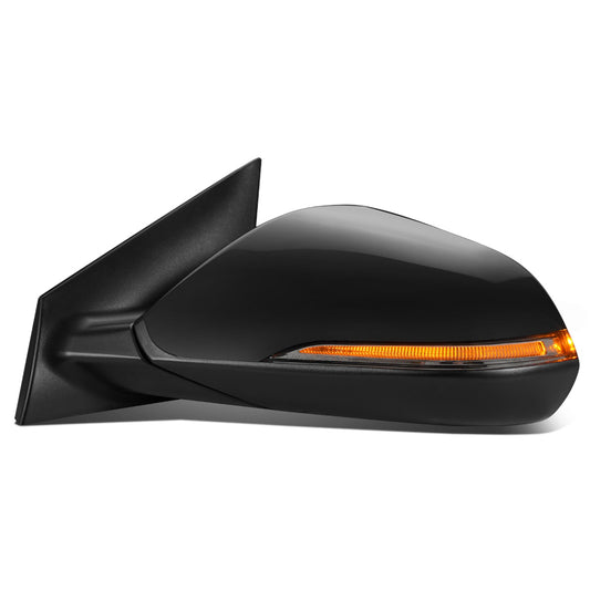RETROVISOR MIRROR - OEM - 15-17 HYUNDAI SONATA - POWERED - HEATED - W/ SIGNAL LIGHT - FOLDING - W/ SPOTTER GLASS - BLACK MATERIAL - LEFT