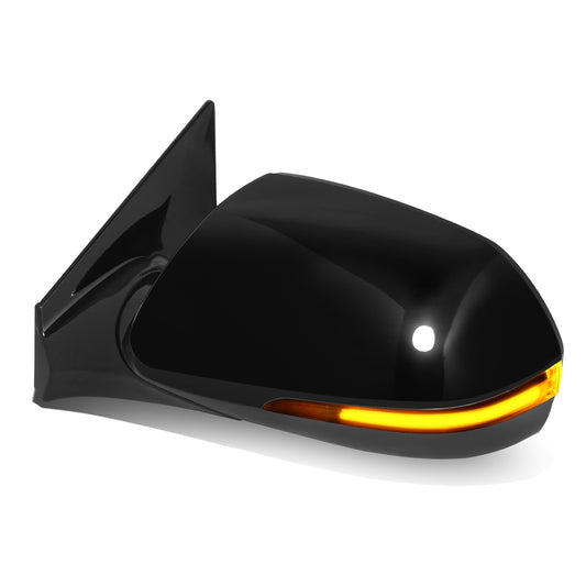 RETROVISOR MIRROR - OE STYLE - HYUNDAI SANTA FE 13-16 - WITH POWER WITH HEATED GLASS WITH TURN SIGNAL - DRIVER SIDE - PAINT TO MATCH - BLACK