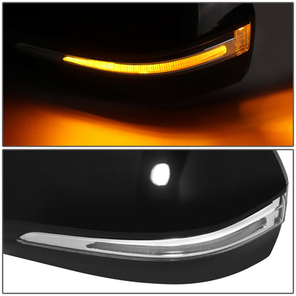 RETROVISOR MIRROR - OE STYLE - HYUNDAI SANTA FE 13-16 - WITH POWER WITH HEATED GLASS WITH TURN SIGNAL - DRIVER SIDE - PAINT TO MATCH - BLACK