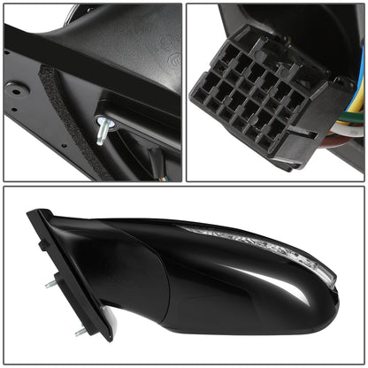 RETROVISOR MIRROR - OEM - 11-14 HYUNDAI SONATA - POWERED - HEATED - W/ SIGNAL LIGHT - FOLDING - BLACK MATERIAL - LEFT