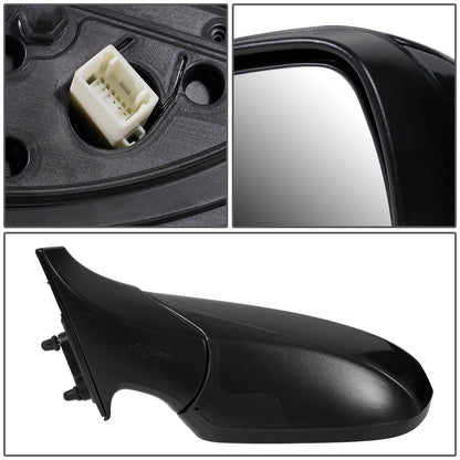 RETROVISOR MIRROR - OEM - 11-13 HYUNDAI ELANTRA - POWERED - FOLDING - BLACK MATERIAL - LEFT