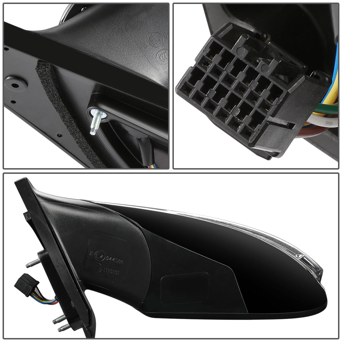 RETROVISOR MIRROR - OEM - 11-14 HYUNDAI SONATA - POWERED - HEATED - W/ SIGNAL LIGHT - FOLDING - BLACK MATERIAL - LEFT