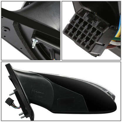 RETROVISOR MIRROR - OEM - 11-14 HYUNDAI SONATA - POWERED - HEATED - W/ SIGNAL LIGHT - FOLDING - BLACK MATERIAL - LEFT