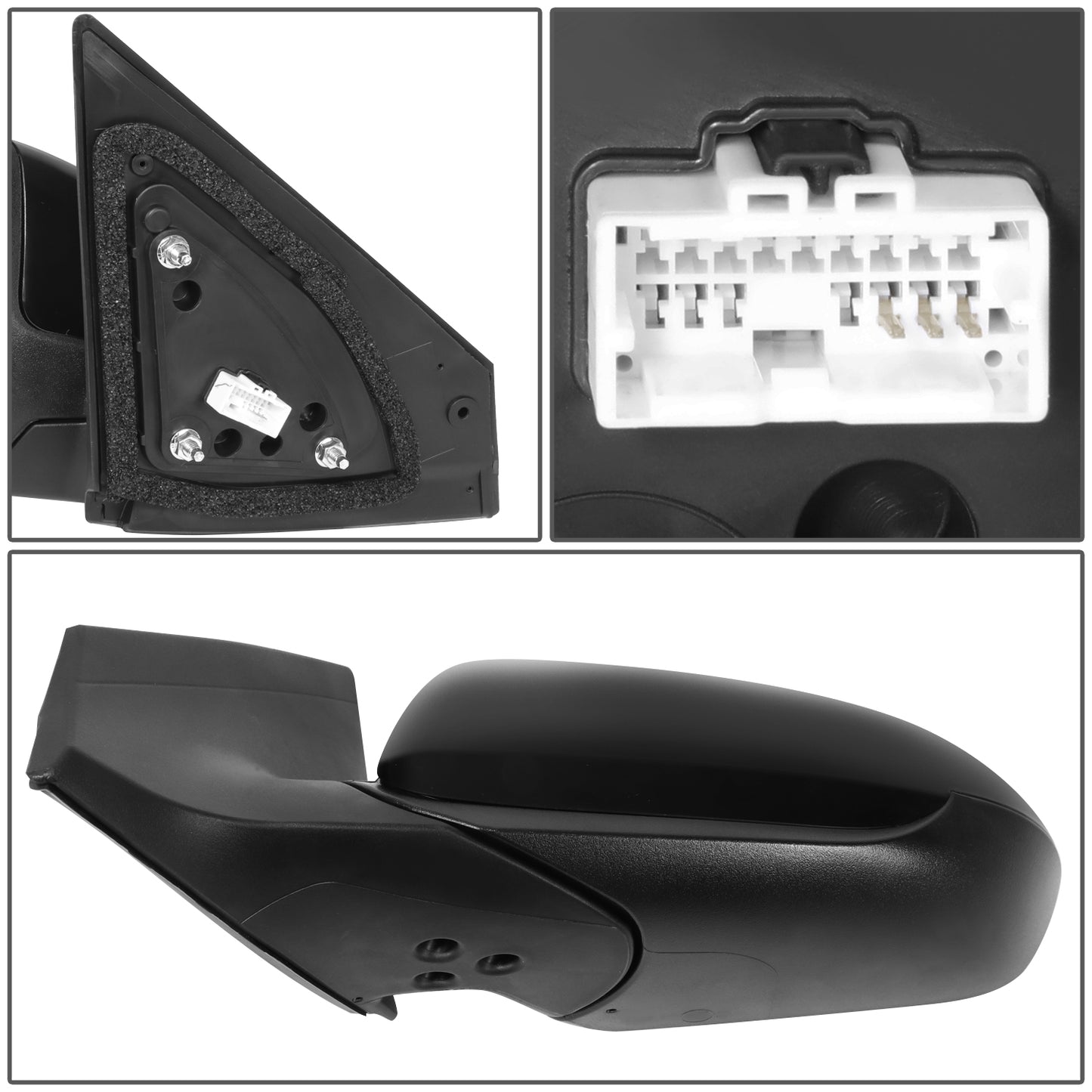 RETROVISOR MIRROR - OE STYLE - HYUNDAI ELANTRA GT 14-16 - WITH POWER - PASSENGER SIDE - PAINT TO MATCH - BLACK