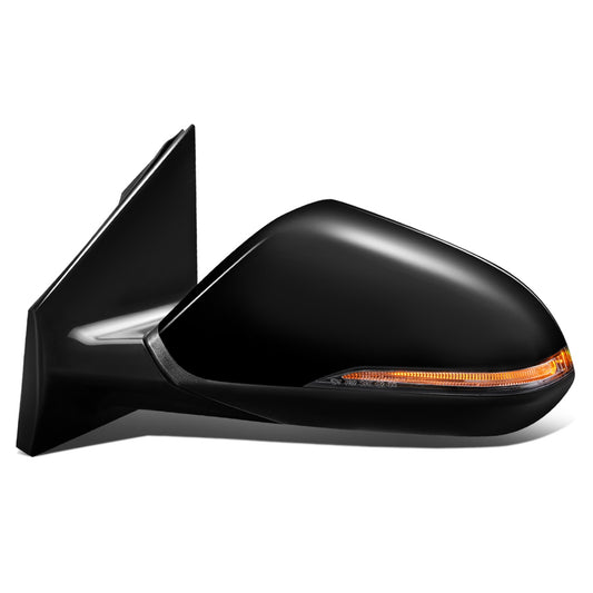 RETROVISOR MIRROR - OEM - 15-17 HYUNDAI SONATA - POWERED - HEATED - W/ SIGNAL LIGHT - W/ BSD - W/ MEMORY - FOLDING - BLACK MATERIAL - LEFT