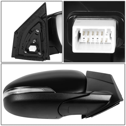 RETROVISOR MIRROR - OE STYLE - HYUNDAI TUCSON 16-18 - WITH POWER WITH HEATED GLASS WITH BLIND SPOT WITH SIGNAL - DRIVER SIDE - PAINT TO MATCH - BLACK