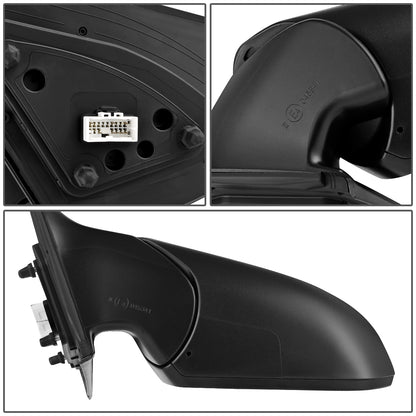 RETROVISOR MIRROR - OEM - 17-18 HYUNDAI ELANTRA - POWERED - HEATED - W/ SIGNAL LIGHT - W/ BSD - FOLDING - BLACK MATERIAL - LEFT