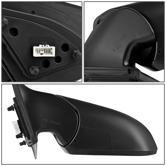 RETROVISOR MIRROR - OEM - 17-18 HYUNDAI ELANTRA - POWERED - HEATED - W/ SIGNAL LIGHT - W/ BSD - FOLDING - BLACK MATERIAL - LEFT