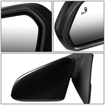 RETROVISOR MIRROR - OEM - 15-17 HYUNDAI SONATA - POWERED - W/ BSD - FOLDING - TEXTURED - BLACK MATERIAL - LEFT