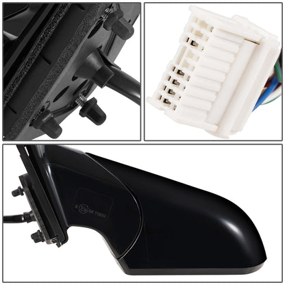 RETROVISOR MIRROR - OEM - 15-17 HYUNDAI SONATA - POWERED - HEATED - W/ SIGNAL LIGHT - W/ BSD - FOLDING - BLACK MATERIAL - LEFT