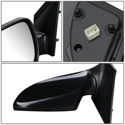 RETROVISOR MIRROR - OEM - 11-13 HYUNDAI ELANTRA - POWERED - HEATED - FOLDING - BLACK MATERIAL - LEFT